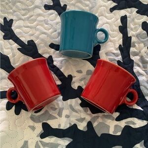Fiesta Red and Teal Mug Trio